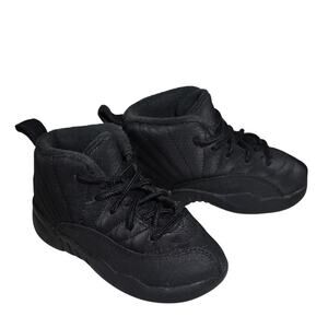 Nike Air Jordan 12 Retro Winterized Black Sneakers Kids Toddler Size 8C